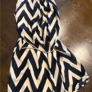 Pink Owl Chevron Mini Dress in Black and White